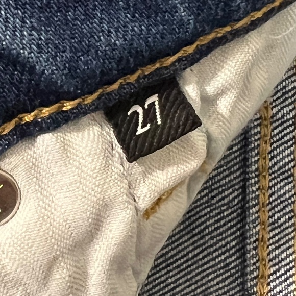 7 For All Mankind Ultra High Rise Dojo Jeans Sz 27 Light Wash Distressed Flare - Picture 6 of 8